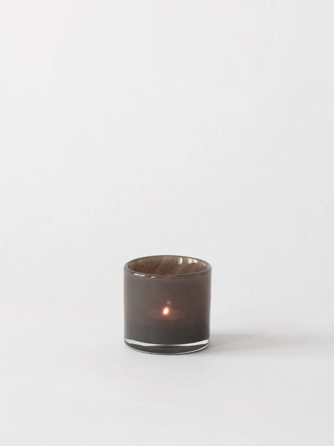 Votive, Blown Glass in Dark Gray XS