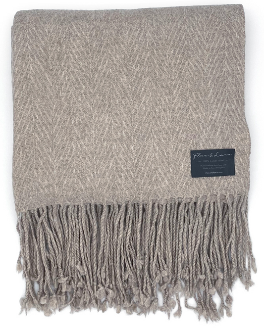 Lambswool Throw, Oatmeal