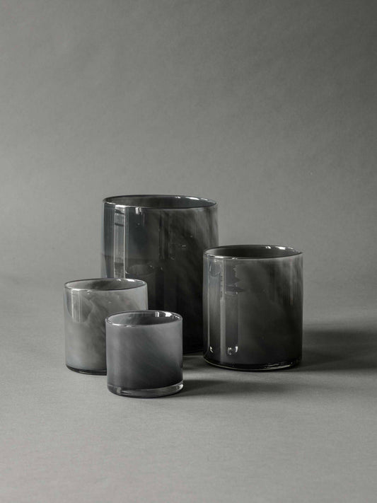 Votive, Blown Glass in Dark Gray XS