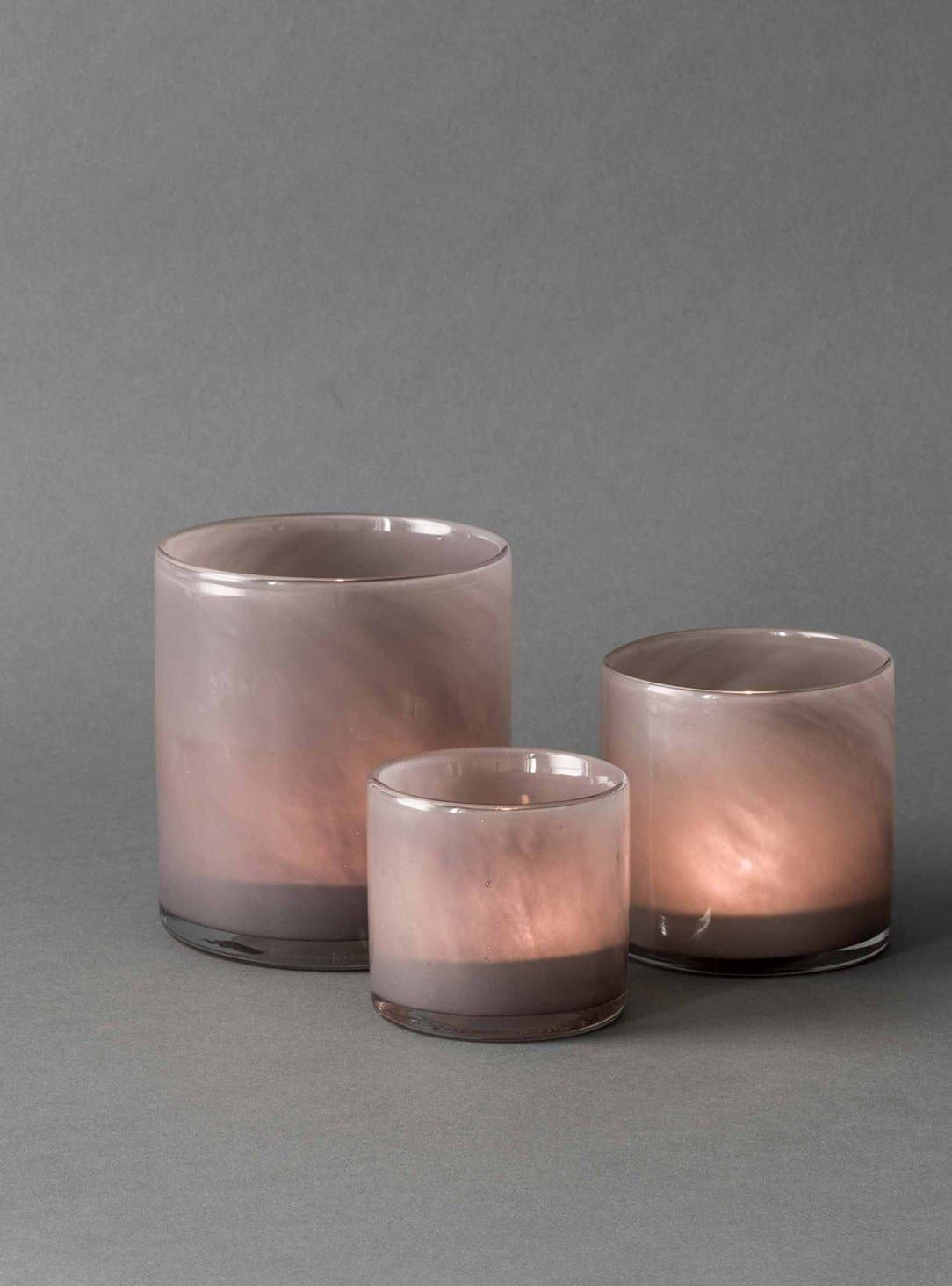 Votive, Blown Glass in Taupe XS